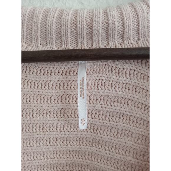 Free People Womens Marlie Pink Slouchy Drop Shoulder Pullover Sweater - Picture 8 of 8